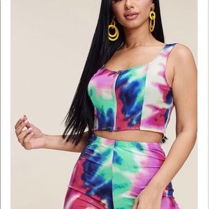 Tye dyed 2 piece shorts